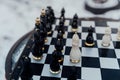 Close up of beautiful chess on table in kitchen.