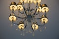 Close up of a beautiful crystal chandelier Royalty Free Stock Photo