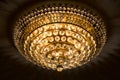 Close up of a beautiful crystal chandelier Royalty Free Stock Photo