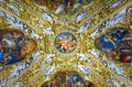 Close-up of the beautiful decorated ceilings of Santa Maria Maggiore, Bergamo Royalty Free Stock Photo