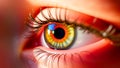 Close up of beautiful female eye Macro view of human eye Royalty Free Stock Photo