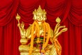 Beautiful gold brahma Statue in wat Saman Rattanaram