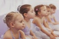 Lovely little ballerinas at the dance studio Royalty Free Stock Photo