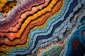 Close-up of beautiful minerals magnified to reveal the microscopic organisms and bacteria that once thrived within it