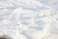 Close up of beautiful natural terraced pools of Pamukkale.