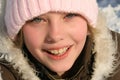 Close-up, beautiful portrait of the young girl