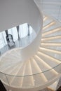 Modern Chinese style office, Close up beautiful spiral staircase