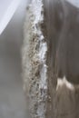 Close-up beautiful view of a transparent quartz crystal