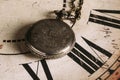 Close-up of beautiful vintage pocket watch Royalty Free Stock Photo