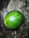 Close-up of beautiful watermelon fruit on blurred background. Royalty Free Stock Photo