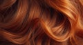 Close-up of Beautiful Wavy Red Hair Royalty Free Stock Photo