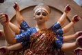 Close up of a beautifully dressed  Durga idol Royalty Free Stock Photo