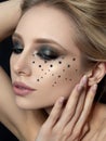 Portrait of beautiful woman with fashion make up Royalty Free Stock Photo