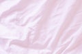 Close up of bedding pink sheets with copy space