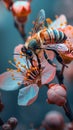 Close-up of a bee on a blooming flower