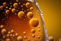 Close-up of beer with bubbles. Abstract background. 3d rendering Royalty Free Stock Photo