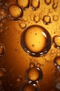 Close up of beer bubbles AI generated