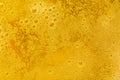 Close up of beer bubbles and foam as a background