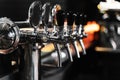 close up beer machine pub. High quality photo