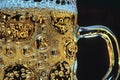Close Up of a Beer Mug With Bubbles. Generative AI Royalty Free Stock Photo