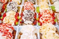 Belgian waffles in Brussels Royalty Free Stock Photo