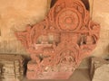 Close up of the believed 10th century carved stone in the ancient Chand Baori Step well in the village of Abhaneri, Rajasthan Royalty Free Stock Photo