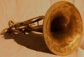 Trumpet bell close up Royalty Free Stock Photo