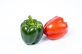 Close up Bell peppers isolated on white background Royalty Free Stock Photo