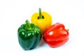 Close up Bell peppers isolated on white background Royalty Free Stock Photo
