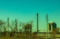 Close up of the bend on Bob Kerrey cable stayed pedestrian bridge Omaha Nebraska in early spring