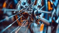 Close-Up of Bicycle Disc Brake System. Generative ai Royalty Free Stock Photo