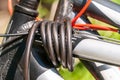 Close-up of Bicycle lock Royalty Free Stock Photo