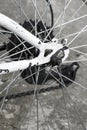 Close up of a Bicycle wheel Royalty Free Stock Photo