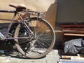 Close up image of rear wheel of a bicycle