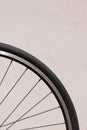 Close up of bicycles wheel