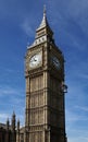 Close up of Big Ben Clock Tower Against Blue Sky England United Kingdom Royalty Free Stock Photo