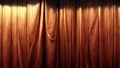 Close-up of a big brown closed curtain, ai generated