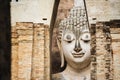 Close up Big buddha statue at Sukhothai historical park. Srichum Temple ,Thailand. Royalty Free Stock Photo