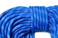 Close up of bight of dynamic rope using in sport climbing Royalty Free Stock Photo