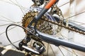 Bike chainrings and rear sprocket silhouettes