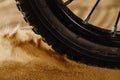 Close up bike tire shot on the beach . Outdoors, nautical, biking, urban living, cross fitness and adventure