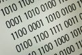 Close up of binary code
