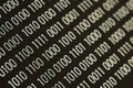 Close up of binary code Royalty Free Stock Photo