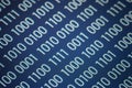 Close up of binary code Royalty Free Stock Photo