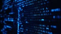 Close-up of Binary Code on a Dark Screen