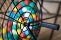 Multi-colored Bingo balls in a cage. Royalty Free Stock Photo