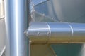 Close up of a biogas storage tank