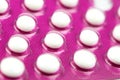 Close-up Birth control pills Royalty Free Stock Photo