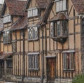 William Shakespeare Birthplace Home on rainy day in Stratford, England Royalty Free Stock Photo