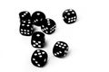 black dices isolated on white Royalty Free Stock Photo